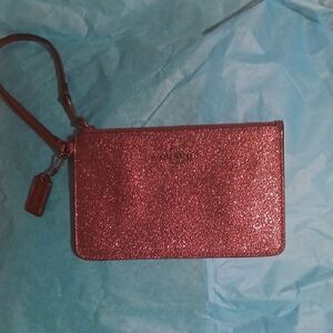 Coach Berry Glitter Wristlet